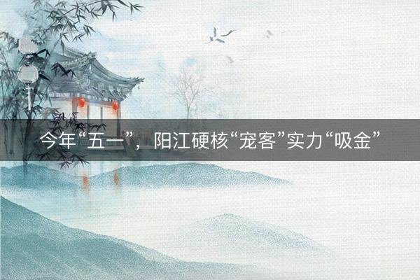 今年“五一”，阳江硬核“宠客”实力“吸金”