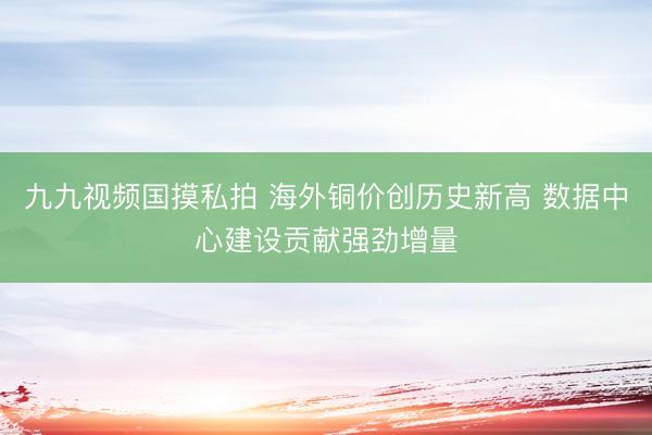 九九视频国摸私拍 海外铜价创历史新高 数据中心建设贡献强劲增量
