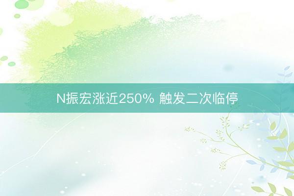 N振宏涨近250% 触发二次临停