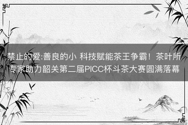 禁止的爱:善良的小 科技赋能茶王争霸！茶叶所专家助力韶关第二届PICC杯斗茶大赛圆满落幕