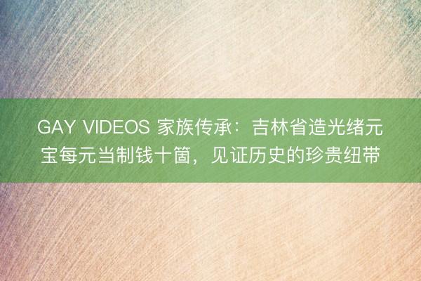 GAY VIDEOS 家族传承：吉林省造光绪元宝每元当制钱十箇，见证历史的珍贵纽带