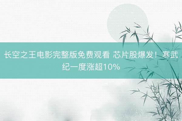 长空之王电影完整版免费观看 芯片股爆发！寒武纪一度涨超10%