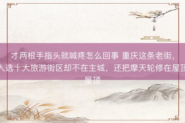 才两根手指头就喊疼怎么回事 重庆这条老街，入选十大旅游街区却不在主城，还把摩天轮修在屋顶