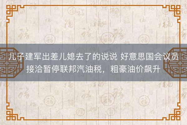 儿子建军出差儿媳去了的说说 好意思国会议员接洽暂停联邦汽油税，粗豪油价飙升